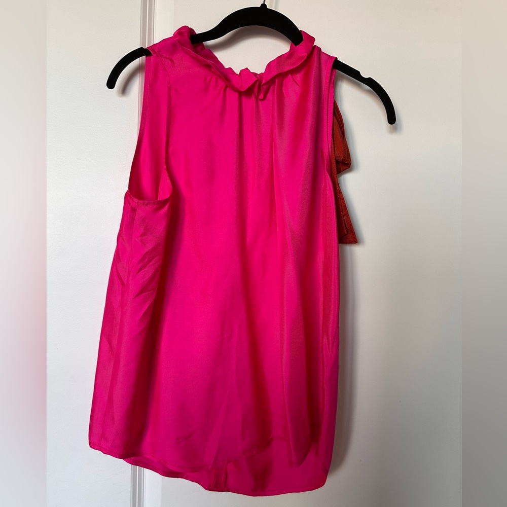 100% silk hot pink tank